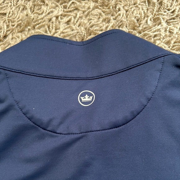 Peter Millar Navy Quarter-Zip CT&CC Logo Pullovers Size Large - Picture 11 of 11
